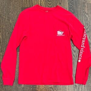 Vineyard Vines Bright Red Crewneck Shirt sz XS